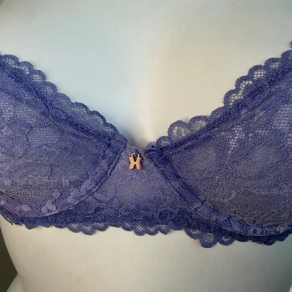 Savage X Fenty Lace Bra Size 34B Light Purple NWT - Picture 3 of 6
